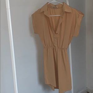 Nude flowy romper